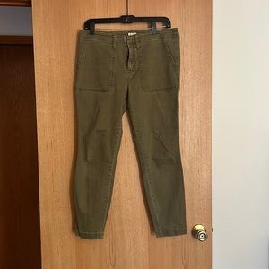 J. crew olive skinny cargo pants